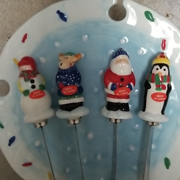 Christmas Serving Tray with Spreaders - Picture 5 of 8